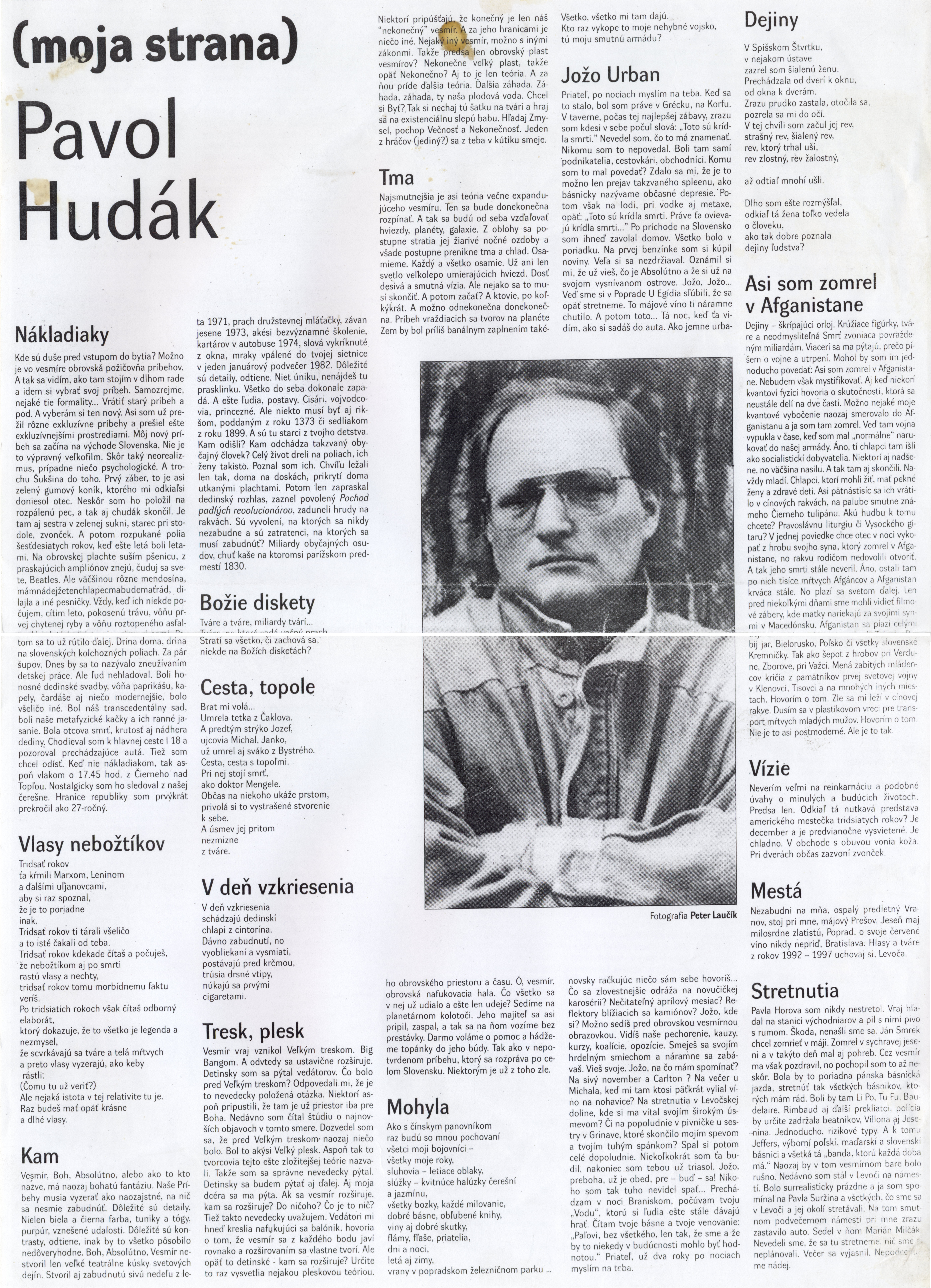  Moja strana (Pavol Hudák  |  Kultúrny život, 2000)